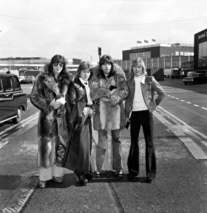 Pop Group: The Sweet pop group left Heathrow Airport for Copenhagen at the start of their Pop Group: The Sweet pop group left Heathrow Airport for Copenhagen at the start of their