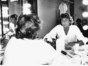 Pop singer Barry Manilow sitting at his dressing table following his concert at Bay Front Pop singer Barry Manilow sitting at his dressing table following his concert at Bay Front