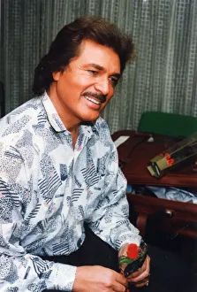 Pop singer Engelbert Humperdinck in his dressing room at Cardiff's St David' Pop singer Engelbert Humperdinck in his dressing room at Cardiff's St David'