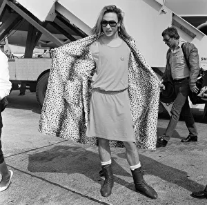Pop star Marilyn at Heathrow Airport. 14th april 1984 Pop star Marilyn at Heathrow Airport. 14th april 1984