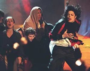 Pop superstar Michael Jackson performs his Earth Song at the Brit Awards ceremony Pop superstar Michael Jackson performs his Earth Song at the Brit Awards ceremony