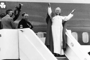 Pope John Paul II leaving Shannon Airport after visit 1979 Pope John Paul II leaving Shannon Airport after visit 1979