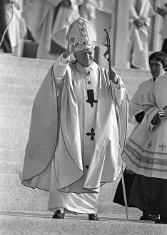 Pope John Paul II during his visit to Ireland 1979 The Pope in his Robes Pope John Paul II during his visit to Ireland 1979 The Pope in his Robes