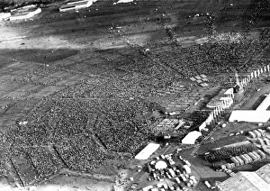 Pope John Paull II's visit to Coventry. The crowds gather at Baginton airport to Pope John Paull II's visit to Coventry. The crowds gather at Baginton airport to