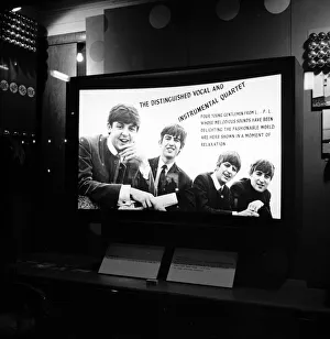 Poster of The Beatles pop group March 1964 Paul McCartney, George Harrison Poster of The Beatles pop group March 1964 Paul McCartney, George Harrison