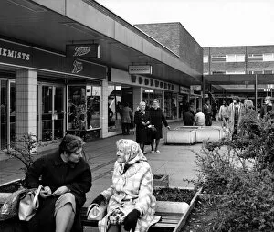 Images Dated 1st May 1981: The precinct at Chelmsley Wood Shopping Centre. 1st May 1981