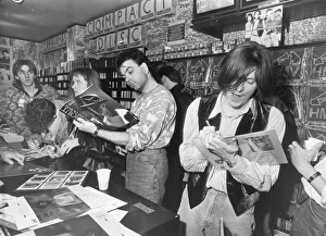 Prefab Sprout sign autographs for fans at the HMV music store in Newcastle Prefab Sprout sign autographs for fans at the HMV music store in Newcastle