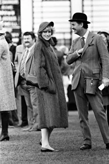 A pregnant Diana, Princess of Wales attends Cheltenham Races to watch the Gold Cup A pregnant Diana, Princess of Wales attends Cheltenham Races to watch the Gold Cup