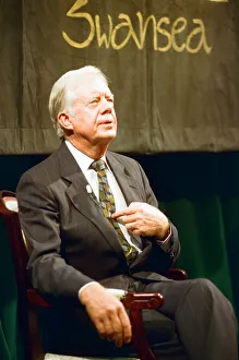 Former US President Jimmy Carter in Swansea. 11th August 1995 Former US President Jimmy Carter in Swansea. 11th August 1995