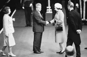 President Nicolae Ceausescu of Romania accompanied by Madame Elena Ceausescu is welcomed President Nicolae Ceausescu of Romania accompanied by Madame Elena Ceausescu is welcomed