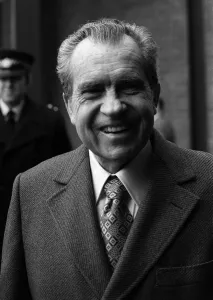 former US President Richard Nixon at London Airport November 1978 former US President Richard Nixon at London Airport November 1978