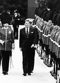 President Ronald Reagan at Kensington. 4th June 1984 President Ronald Reagan at Kensington. 4th June 1984