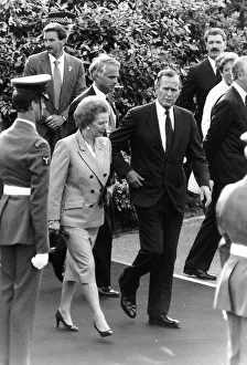 President of the United States George Bush and British Prime Minister Margaret Thatcher President of the United States George Bush and British Prime Minister Margaret Thatcher