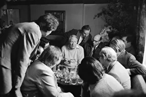 Prime Minister Edward Heath enjoys a pint at the Plough Pub during the General Election Prime Minister Edward Heath enjoys a pint at the Plough Pub during the General Election