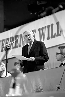 Prime mInister Harold Wilson during a debate on the Common Market Prime mInister Harold Wilson during a debate on the Common Market