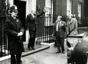 Prime Minister James Callaghan leaves Downing Street to see the Queen during the 1979 Prime Minister James Callaghan leaves Downing Street to see the Queen during the 1979
