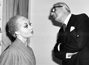Prime Minister James Callaghan talks to Elaine Paige 1978 backstage at musical play Prime Minister James Callaghan talks to Elaine Paige 1978 backstage at musical play