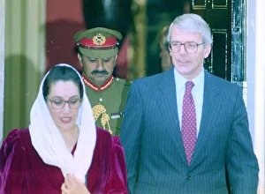 Prime Minister John Major with Pakistani and PPP leader Benazir Bhutto Prime Minister John Major with Pakistani and PPP leader Benazir Bhutto