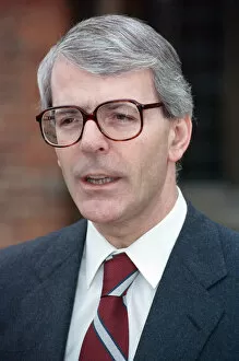 Images Dated 24th February 1991: Prime Minister John Major speaking at Chequers. February 1991