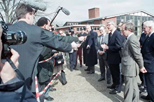 Prime Minister John Major visits a primary school in Nottingham. 17th March 1992 Prime Minister John Major visits a primary school in Nottingham. 17th March 1992