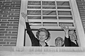 Prime Minister Margaret Thatcher, with husband Denis and Conservative Party Chairman Prime Minister Margaret Thatcher, with husband Denis and Conservative Party Chairman