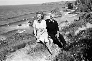 Prime Minister Margaret Thatcher and her husband Denis on holiday at Bedruthan, Cornwall Prime Minister Margaret Thatcher and her husband Denis on holiday at Bedruthan, Cornwall
