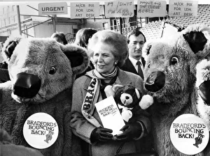 Prime Minister Margaret Thatcher seen here in Bradford. February 1987 P005263 Prime Minister Margaret Thatcher seen here in Bradford. February 1987 P005263