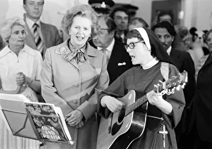Prime Minister Margaret Thatcher visits Toynbee Hall in the East End Prime Minister Margaret Thatcher visits Toynbee Hall in the East End