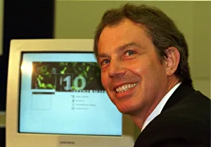 Prime Minister Tony Blair MP April 1998, launches a 10 Downing Street website as Prime Minister Tony Blair MP April 1998, launches a 10 Downing Street website as