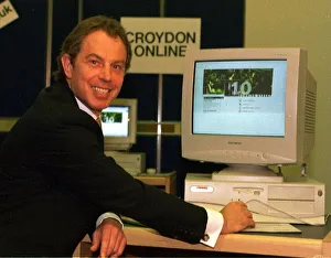 Prime Minister Tony Blair MP April 1998 launches a 10 Downing Street website as Prime Minister Tony Blair MP April 1998 launches a 10 Downing Street website as