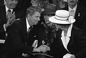 Prime Minster Margaret Thatcher and President of the United States Ronald Reagan at Prime Minster Margaret Thatcher and President of the United States Ronald Reagan at