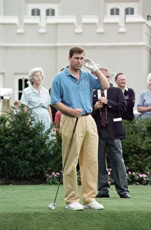 Prince Andrew, Duke of York during a charity golf match in aid of the motor neurone Prince Andrew, Duke of York during a charity golf match in aid of the motor neurone