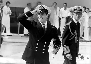 Prince Andrew returns from the Falklands War. Pictured with Prince Philip at Portsmouth Prince Andrew returns from the Falklands War. Pictured with Prince Philip at Portsmouth