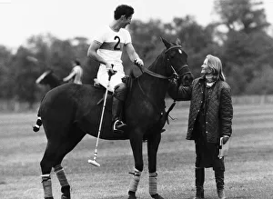 Prince Charles apologising to girlfriend Jane Ward at a polo match after nearly hitting Prince Charles apologising to girlfriend Jane Ward at a polo match after nearly hitting