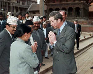 Prince Charles arrives in Kathmandu February 1998 Prince Charles arrives in Kathmandu February 1998