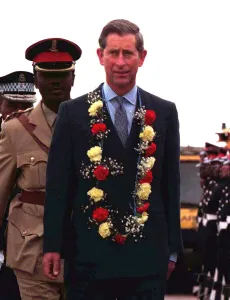 Prince Charles arrives in Swaziland in Africa on an official visit, October 1997 Prince Charles arrives in Swaziland in Africa on an official visit, October 1997