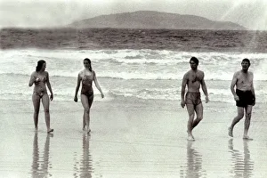Prince Charles on the beach with friends in Australia, March 1979 Prince Charles on the beach with friends in Australia, March 1979