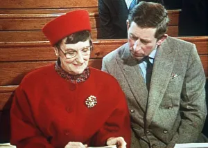 Prince Charles in church with woman sharing book 1992 Prince Charles in church with woman sharing book 1992
