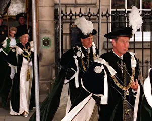 Prince Charles at Knights of Thistle ceremony 14 July 1997 St Giles Edinburgh Prince Charles at Knights of Thistle ceremony 14 July 1997 St Giles Edinburgh