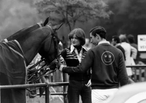 Prince Charles with Lady Sarah Spencer at a polo match June 1977 Prince Charles with Lady Sarah Spencer at a polo match June 1977
