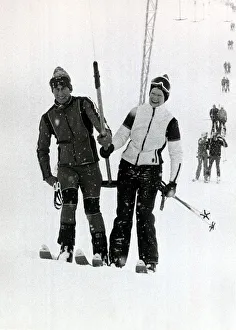 Prince Charles with Lady Sarah Spencer on a skiing holiday in Austria 1978 Prince Charles with Lady Sarah Spencer on a skiing holiday in Austria 1978