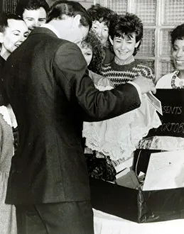Prince Charles with large pair of frilly French knickers at the North Kensington Prince Charles with large pair of frilly French knickers at the North Kensington