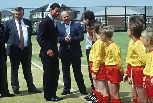 Prince Charles meeting boys football team November 1989 Prince Charles meeting boys football team November 1989