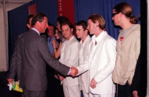 Prince Charles meets Boyzone Pop Group at party in the Park princes Trust Concert Prince Charles meets Boyzone Pop Group at party in the Park princes Trust Concert