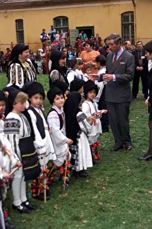 Prince Charles November 1998 meets school children in Mesna Romania Prince Charles November 1998 meets school children in Mesna Romania