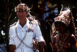 Prince Charles in Papua New Guinea crowned 10th Lapan of Manus August 1984 Prince Charles in Papua New Guinea crowned 10th Lapan of Manus August 1984