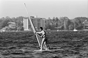 Prince Charles pictured windsurfing near Perth during his visit to Australia. March 1979 Prince Charles pictured windsurfing near Perth during his visit to Australia. March 1979