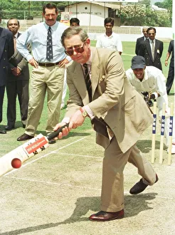 Prince Charles playing cricket in Sri Lanka on a state visit Prince Charles playing cricket in Sri Lanka on a state visit