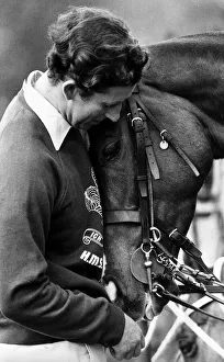 Prince Charles with polo horse at Windsor May 1977 Prince Charles with polo horse at Windsor May 1977
