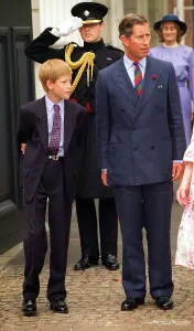 Prince Charles and Prince Harry Clarence House August 1997 to celebrate the 97th birthday Prince Charles and Prince Harry Clarence House August 1997 to celebrate the 97th birthday